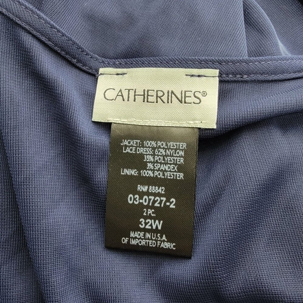 Catherines Blue Open Front Top Plus Size 32w Shee… - image 4